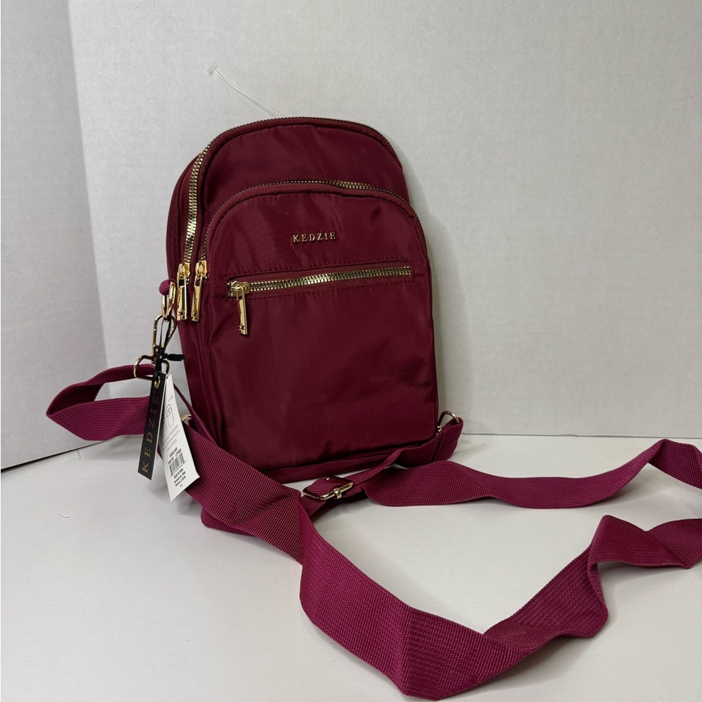 Kedzie Burgundy Crossbody Bag